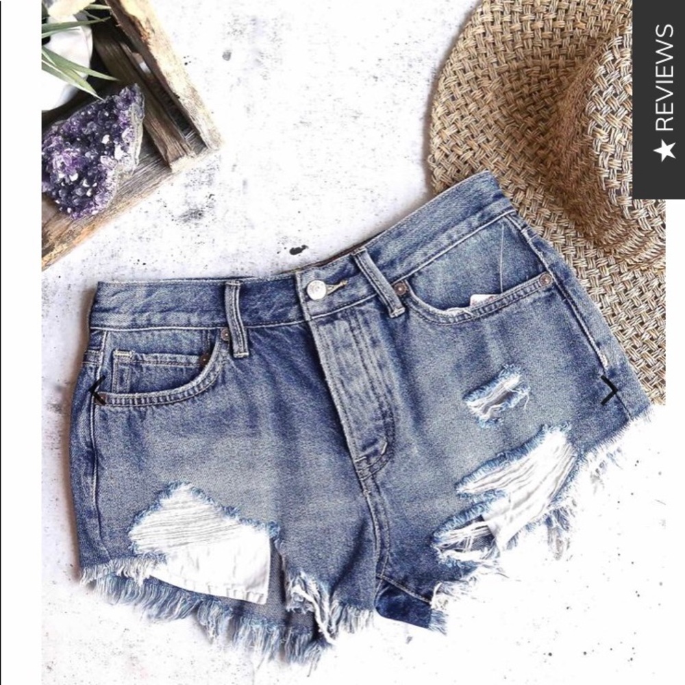 Free People Cut Off Denim Shorts